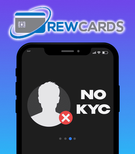 NO KYC text displayed on a smartphone