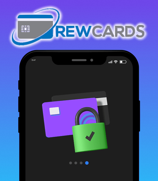 Secure No KYC debit card with lock displayed on a smartphone